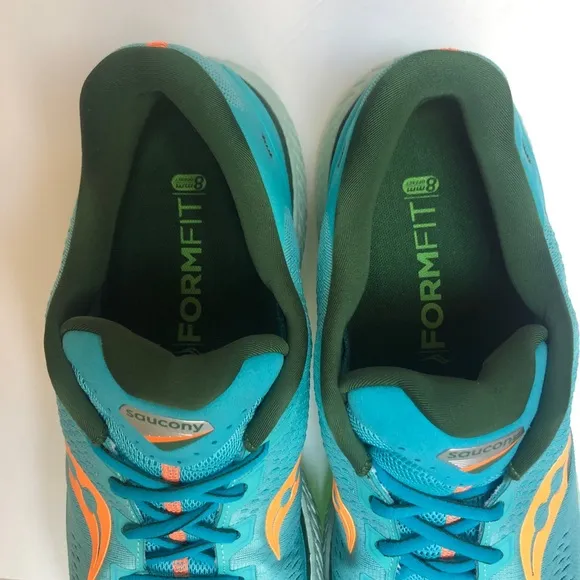 Saucony 1 Triumph 18 Neon Blue Green Men Shoes 14