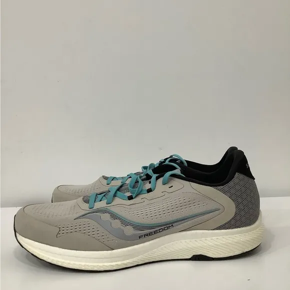 Saucony Men's Freedom 4 Running Shoes Sneakers Stone Alloy Grey Size 11.5 M