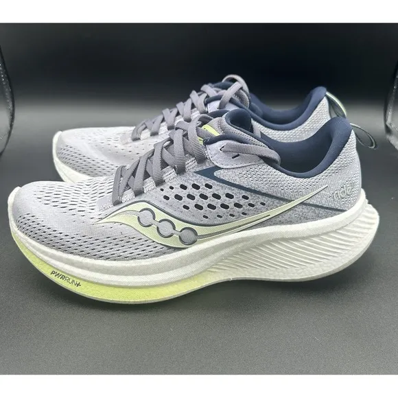 Saucony Ride 17 Shoes Womens 8 Iris Navy Road Race Running Trainer Support