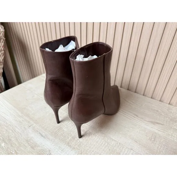Schutz Mikki Mid Leather Bootie Women's Shoes Size 10