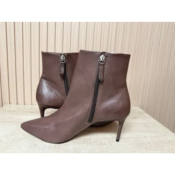 Schutz Mikki Mid Leather Bootie Women's Shoes Size 10