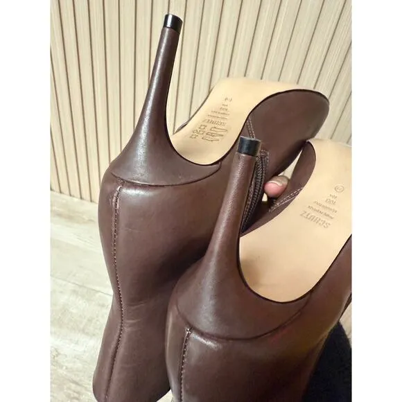 Schutz Mikki Mid Leather Bootie Women's Shoes Size 10