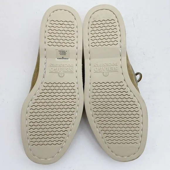 SEBAGO Docksides Camel Suede Portland Flesh Out  Boat Shoes - Men's Size 8M NEW