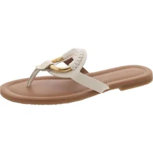 See by Chloe Womens White Slip On Padded Insole Casual Slide Sandals New
