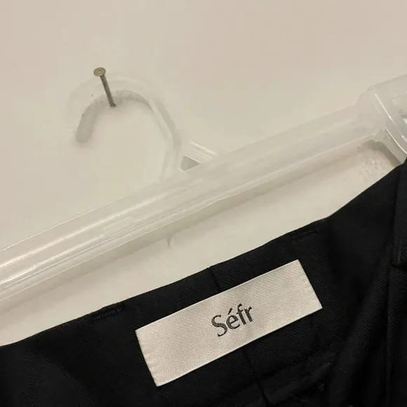 Sefr wool blend trouser shorts black classic classy preppy chic holiday fall