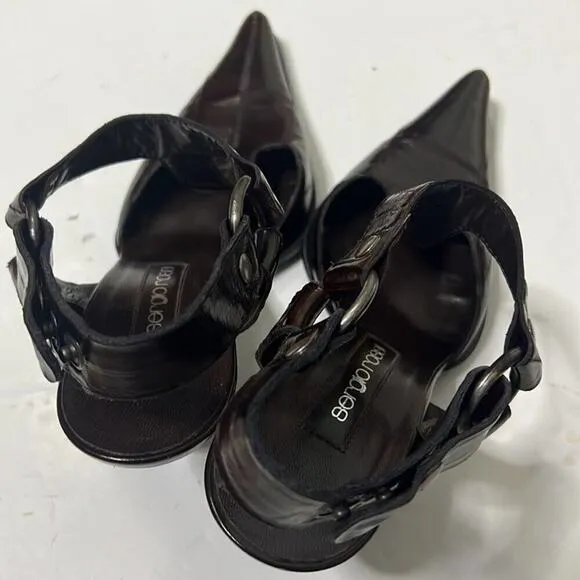 SERGIO‎ ROSSI LEATHER SHOES SIZE 8 1/2