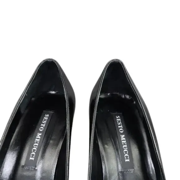 Sesto Meucci shoes Womens 7.5 Pump Heels Patent Leather Fashion Classic Modern