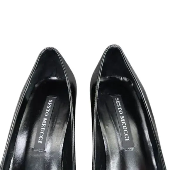 Sesto Meucci shoes Womens 7.5 Pump Heels Patent Leather Fashion Classic Modern