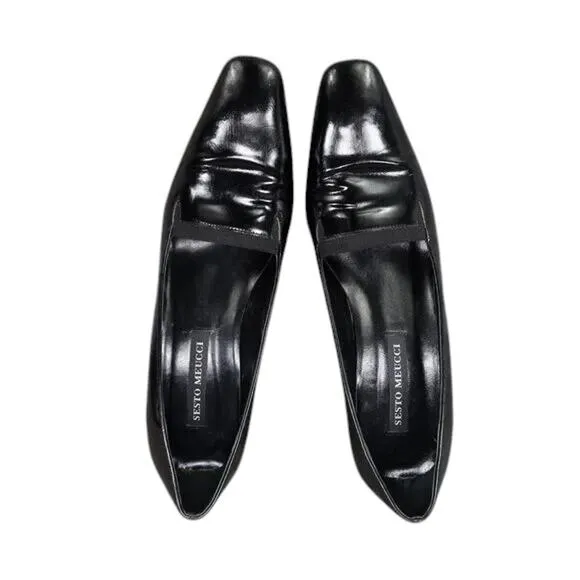 Sesto Meucci shoes Womens 7.5 Pump Heels Patent Leather Fashion Classic Modern