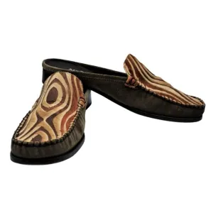 Sesto Meucci Shoes Women's Size 8 N Narrow Pony Hair Mules Slides Brown Italian