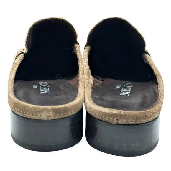 Sesto Meucci Shoes Women's Size 8 N Narrow Pony Hair Mules Slides Brown Italian