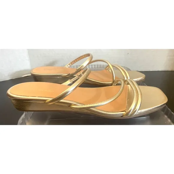 Seychelles ROCK CANDY SANDALS WOMENS Gold LEATHER STRAPPY SANDALS Size 8.5 NEW
