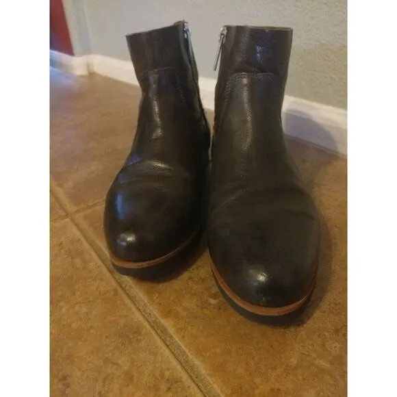 SHABBIES Amsterdam Leather Ankle Boots Size 36 US 5-5.5