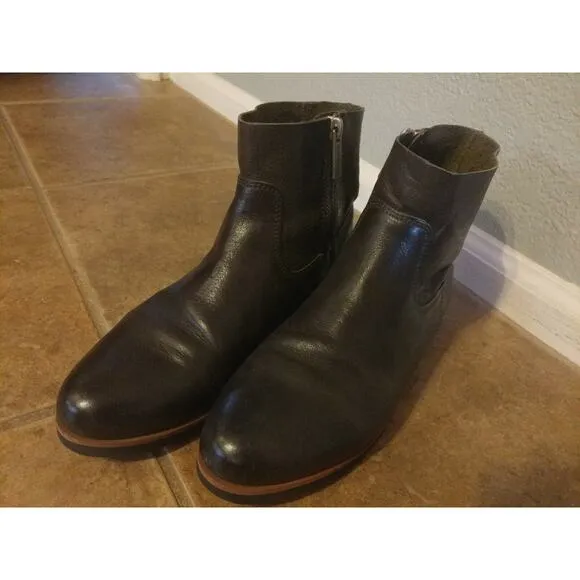 SHABBIES Amsterdam Leather Ankle Boots Size 36 US 5-5.5