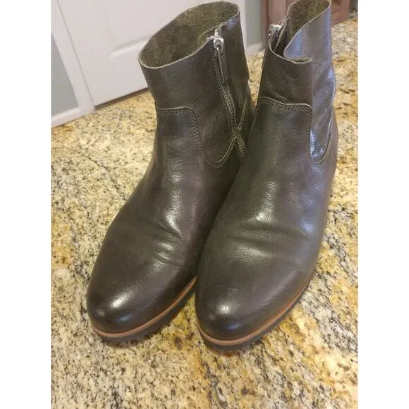 SHABBIES Amsterdam Leather Ankle Boots Size 36 US 5-5.5