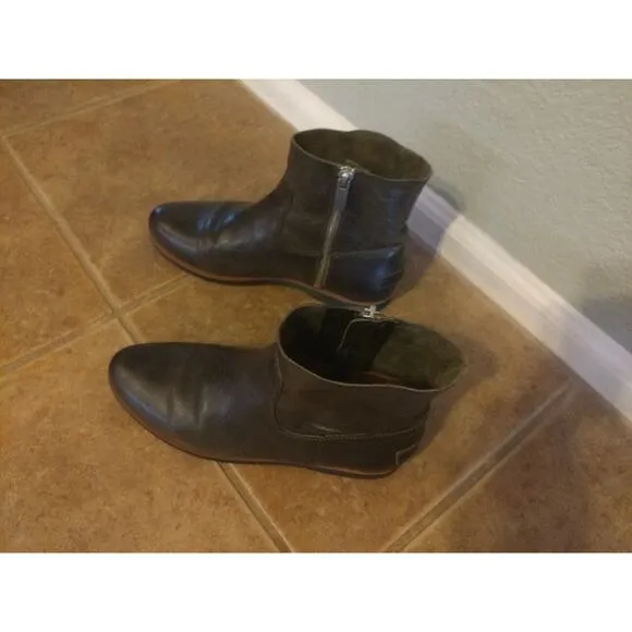 SHABBIES Amsterdam Leather Ankle Boots Size 36 US 5-5.5