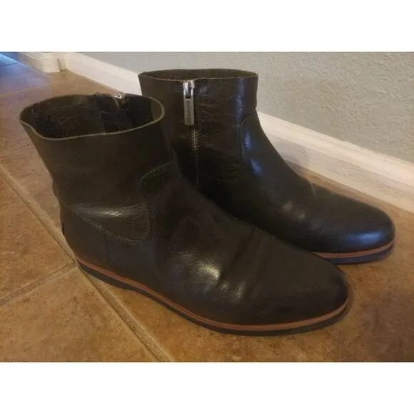 SHABBIES Amsterdam Leather Ankle Boots Size 36 US 5-5.5