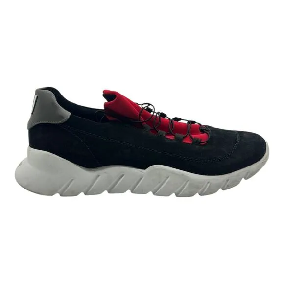 Size 13US - Fendi Scarpa Men's Sneakers Black Red Suede