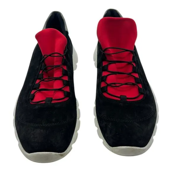 Size 13US - Fendi Scarpa Men's Sneakers Black Red Suede