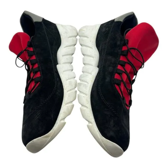 Size 13US - Fendi Scarpa Men's Sneakers Black Red Suede