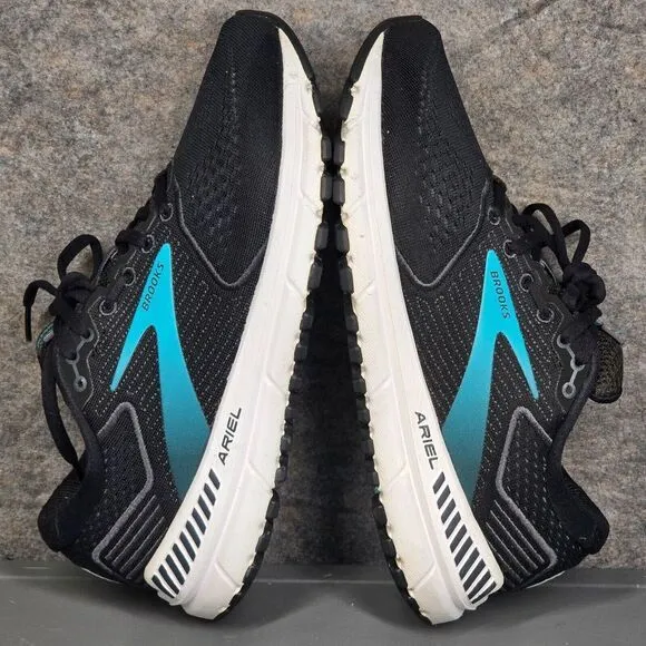 Size 7.5 Wide‎ - Brooks Ariel 20 Women's Running Shoes Black Blue 1203151D064