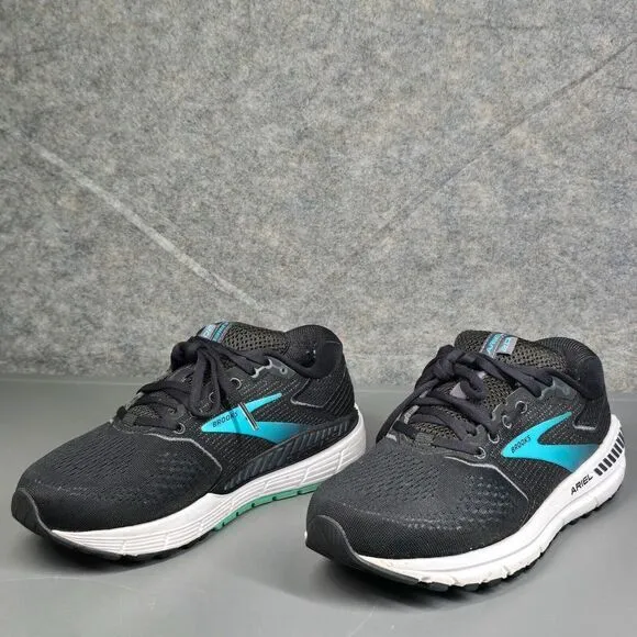 Size 7.5 Wide‎ - Brooks Ariel 20 Women's Running Shoes Black Blue 1203151D064