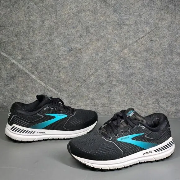 Size 7.5 Wide‎ - Brooks Ariel 20 Women's Running Shoes Black Blue 1203151D064