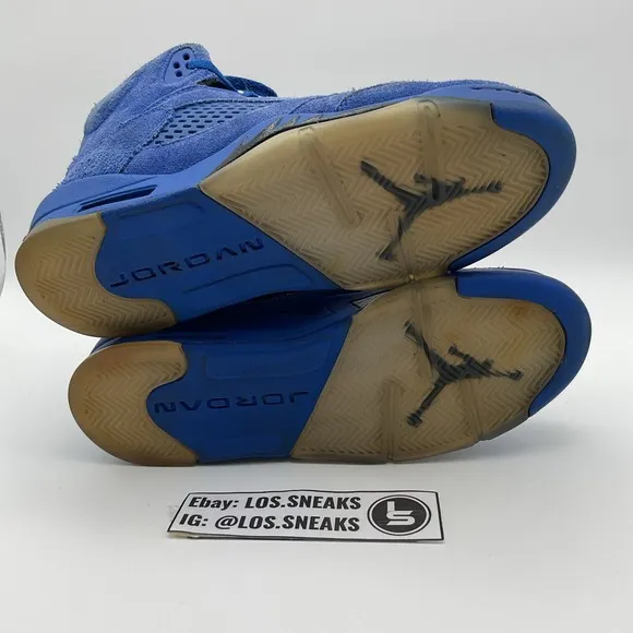 Size 7y (GS) - Jordan 5 Retro Mid Blue Suede (440888-401)