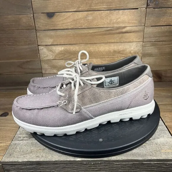 Skechers On The Go Flex Embark Khaki Mens Size 9.5 Casual Slip-On Shoes NEW
