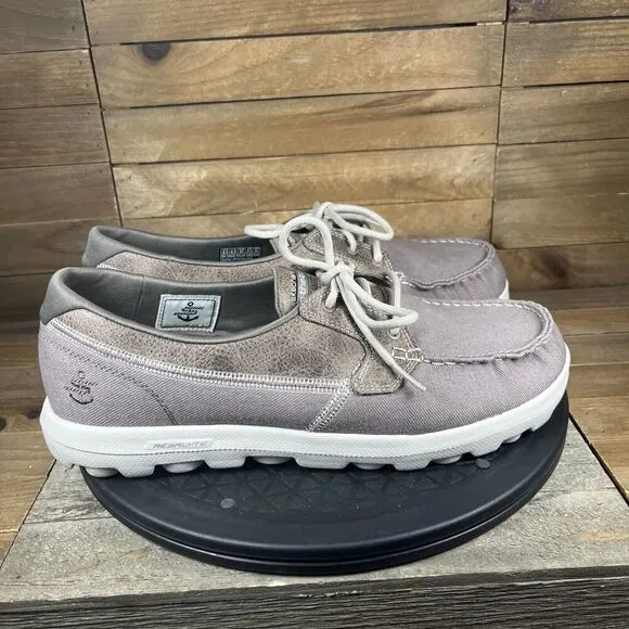 Skechers On The Go Flex Embark Khaki Mens Size 9.5 Casual Slip-On Shoes NEW