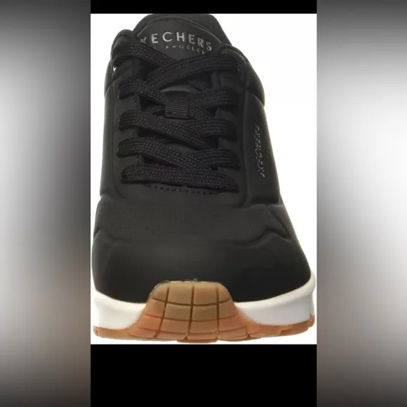 Skechers Womens UNO STAND ON AIR  Shoes Casual Sneakers Black/White Size 5 Wide