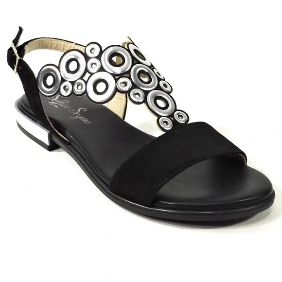 SOFFICE SOGNO🇮🇹 BLACK SUEDE COMFORT SANDALS