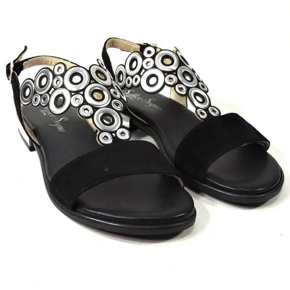 SOFFICE SOGNO🇮🇹 BLACK SUEDE COMFORT SANDALS