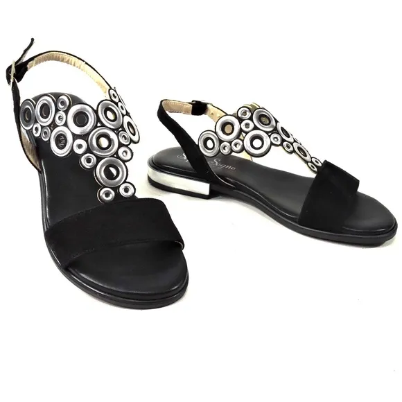 SOFFICE SOGNO🇮🇹 BLACK SUEDE COMFORT SANDALS