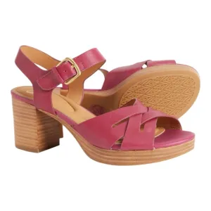 SOFFT raspberry Leather Lacie Comfort Heeled Sandals NWT