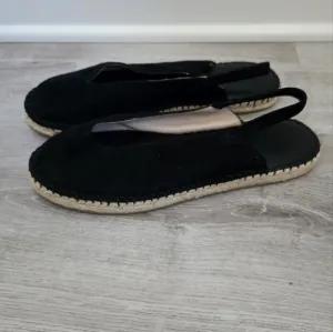 Something Navy Black Felix Espadrille Slingback Sandals