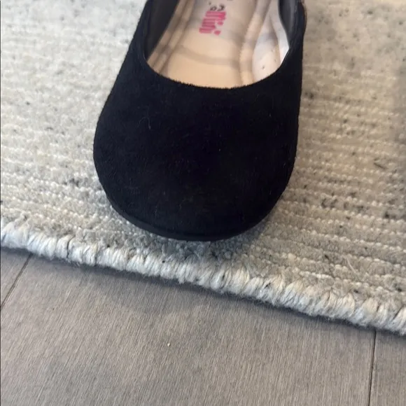 Sophia Webster Black Suede Shoes with Gold Butterflies