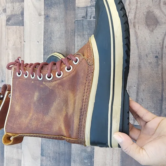 Sorel 1964 Premium Leather Cappuccino Winter Boots sz 7 men's  38 EU