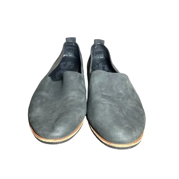 Sorel Black Ella Slip-On Shoes Sz 10 M Round Toe Comfort Flats Loafer