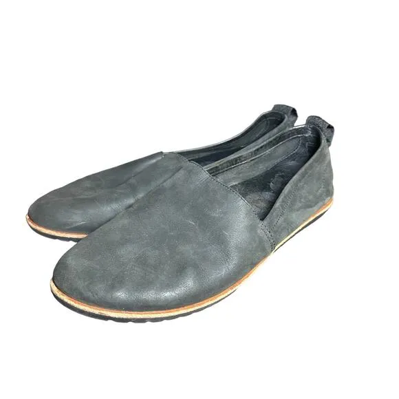 Sorel Black Ella Slip-On Shoes Sz 10 M Round Toe Comfort Flats Loafer