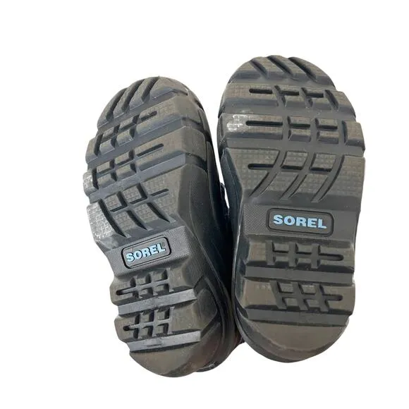 Sorel Blue Black Lined Snow Winter Boots Sz 8 Toddler
