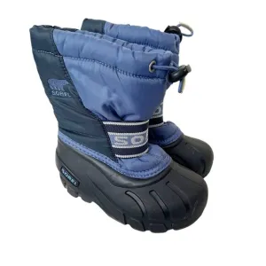 Sorel Blue Black Lined Snow Winter Boots Sz 8 Toddler