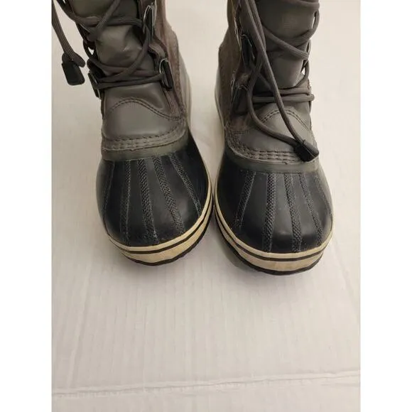 Sorel Boots Womens Sz 7 Joan Of Arctic Faux Fur Waterproof Snow Gray