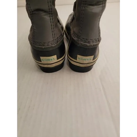Sorel Boots Womens Sz 7 Joan Of Arctic Faux Fur Waterproof Snow Gray