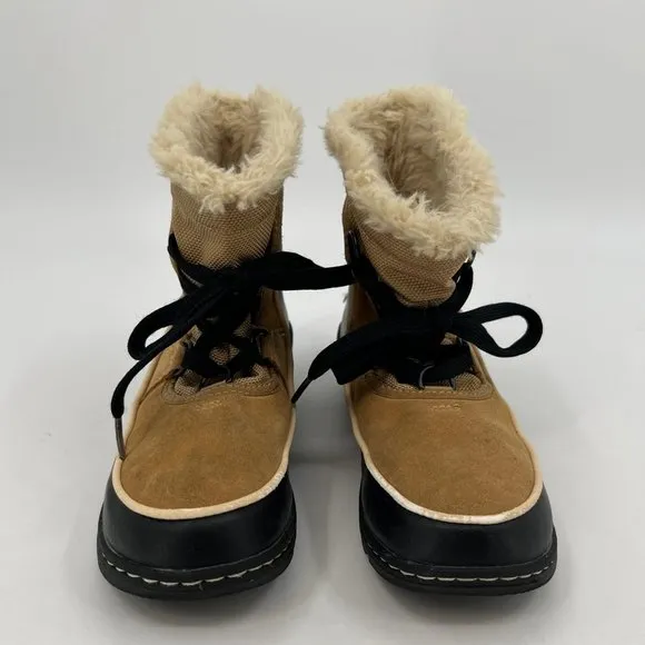 Sorel Brown &amp; Black Fur Trim Snow Boots | Kids Size 1G