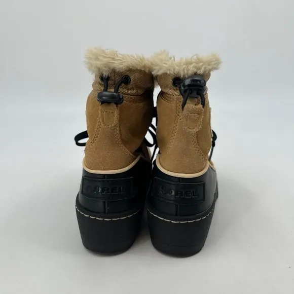 Sorel Brown &amp; Black Fur Trim Snow Boots | Kids Size 1G