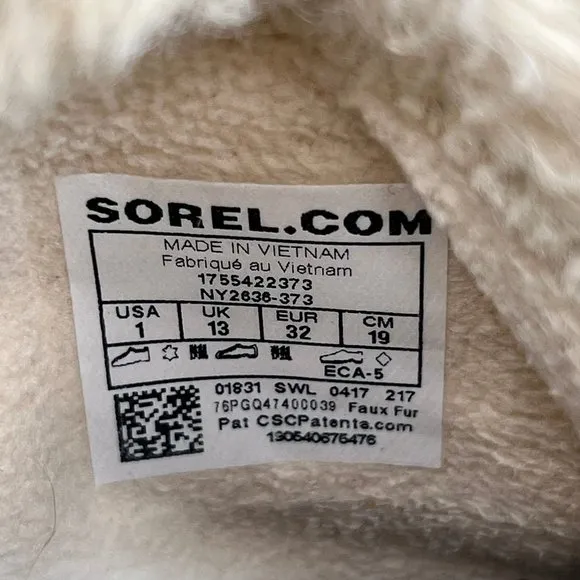 Sorel Brown &amp; Black Fur Trim Snow Boots | Kids Size 1G