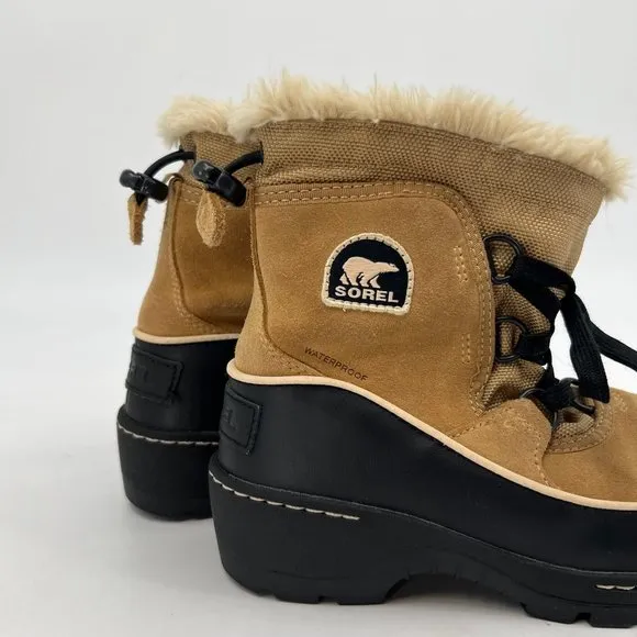 Sorel Brown &amp; Black Fur Trim Snow Boots | Kids Size 1G