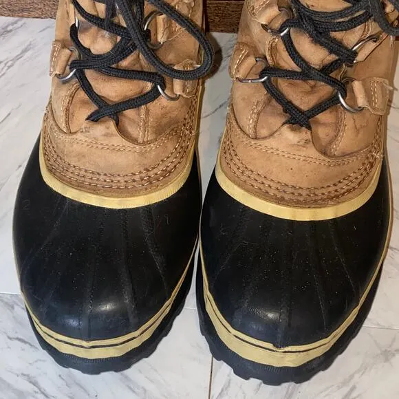 Sorel Caribou Leather Snow Boots Size 9