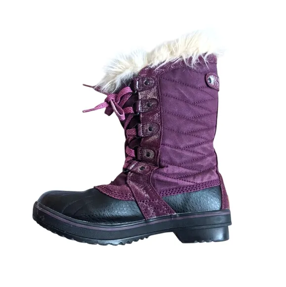 Sorel Girls Tofino II Faux fur Lined Waterproof Boots size 4